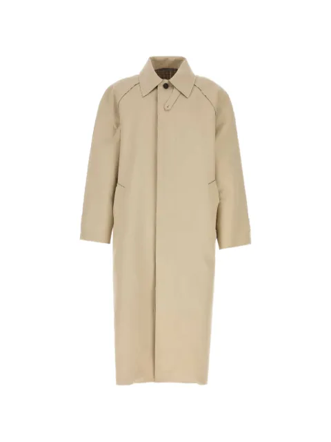 Balenciaga raw-edge raglan-sleeve trench coat Neutrals 871275TUP21