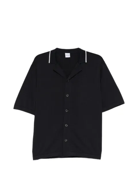 ASPESI camp-collar knitted shirt Blue S6QM0843371RC