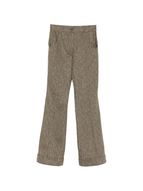 Kiko Kostadinov Tunin striped flared trousers Grey KKWSS26T012