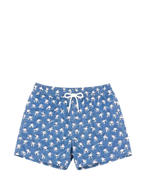 MC2 Saint Barth sumo-print drawstring swim shorts Blue LIG0003