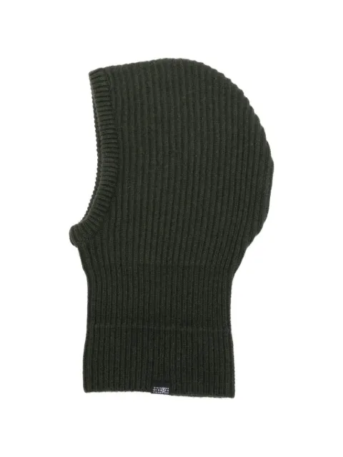 MM6 Maison Margiela ribbed-knit balaclava Green S52TB0017M13285