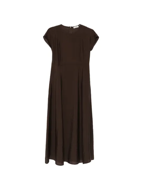 Marc O'Polo satin-finish cap-sleeve dress Brown 5000013225