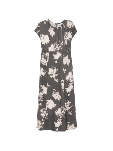 Marc O'Polo floral-print side-slit midi dress Grey 5000014075