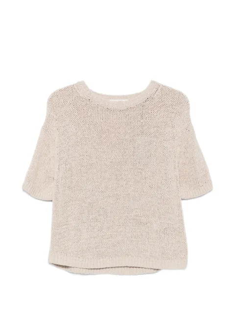 Marc O'Polo open-knit short-sleeve sweater Neutrals 5000013105
