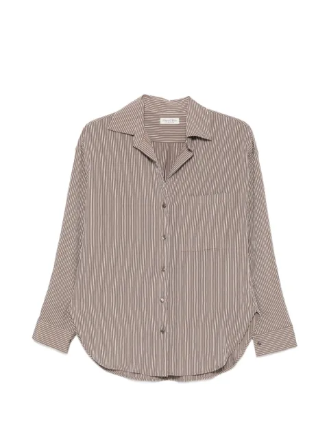 Marc O'Polo striped chest-pocket shirt Brown 5000013085