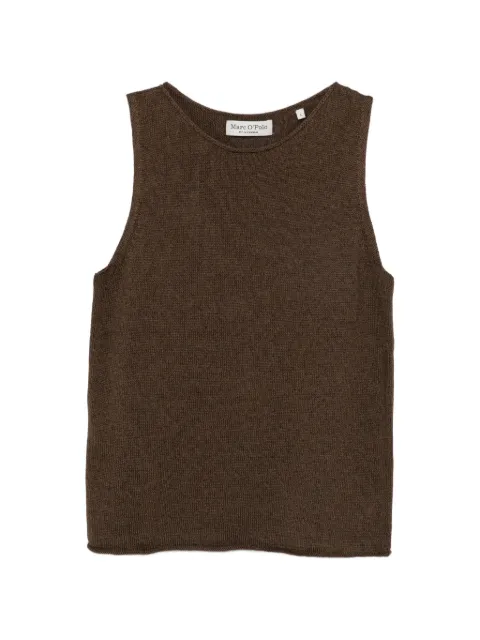 Marc O'Polo fine-knit sleeveless vest Brown 5000013031