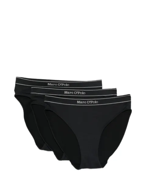 Marc O'Polo logo-waistband ribbed briefs (set of three) Black 26Q1W00527