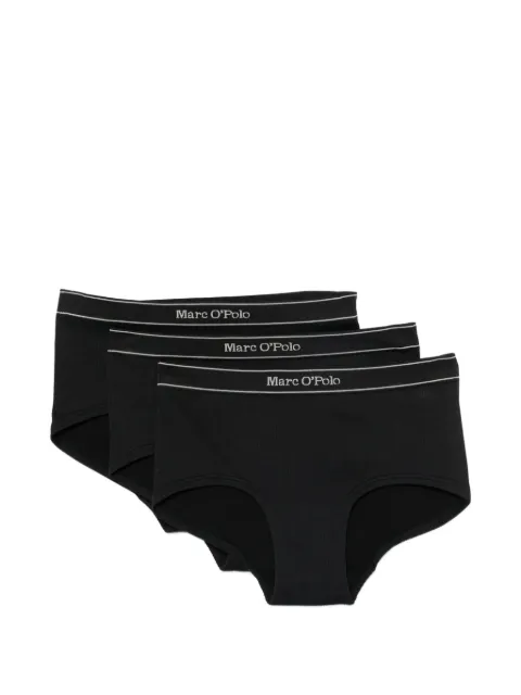 Marc O'Polo logo-waistband ribbed briefs (set of three) Black 26Q1W00528