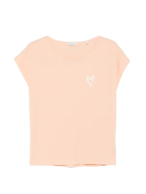 Marc O'Polo heart-print T-shirt Orange 5000014096