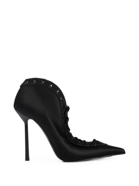 Le Silla Colette lace-up ankle pumps Black 4149G100BXPPSMA