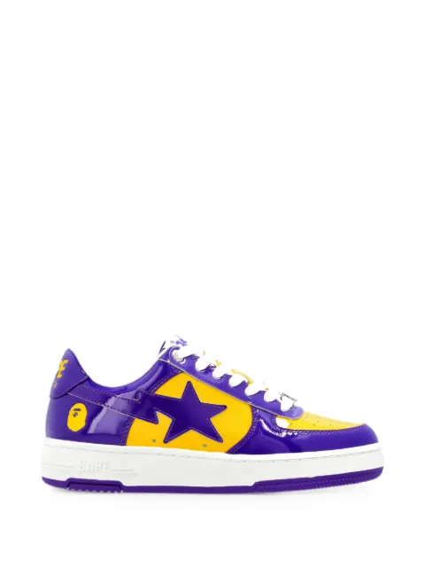 A BATHING APE® Bape Sta patent leather sneakers Purple 001FWM301325MBL