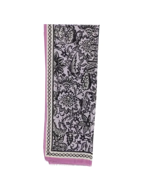 Marc O'Polo floral-print frayed scarf Purple 5000013253