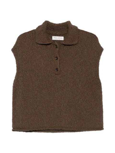 Marc O'Polo sleeveless polo top Brown 5000013187