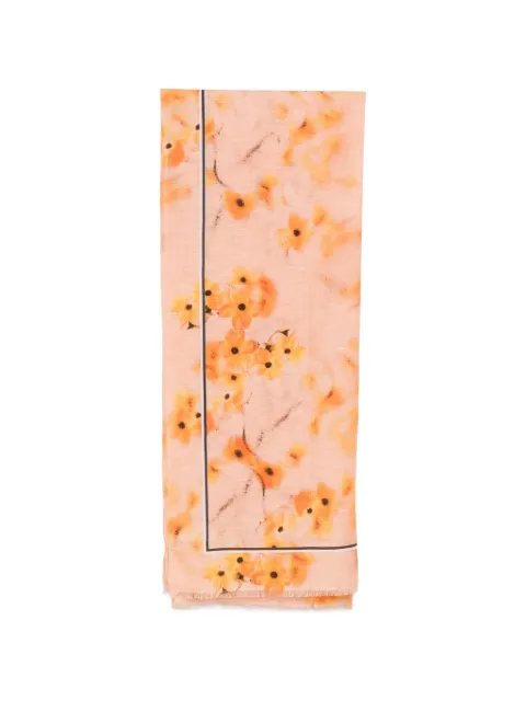 Marc O'Polo floral-print frayed scarf Orange 5000014164