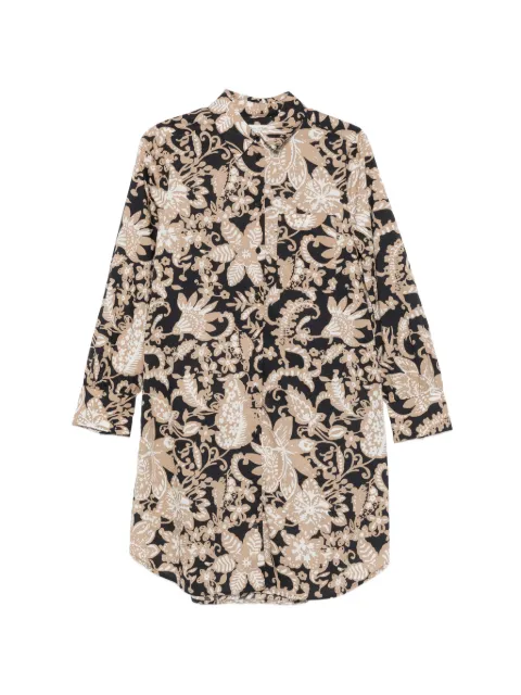 Marc O'Polo floral-print long-sleeve mini dress Black 5000013205