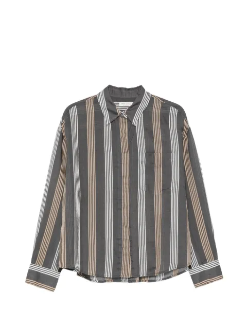 Marc O'Polo striped chest-pocket shirt Grey 5000014043