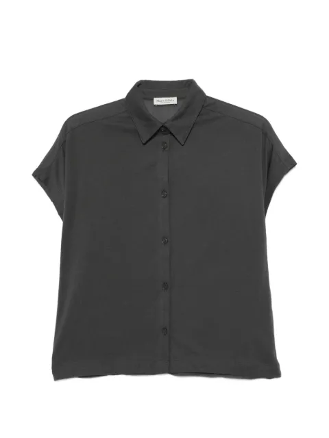 Marc O'Polo gathered-back short-sleeve shirt Grey 5000014208