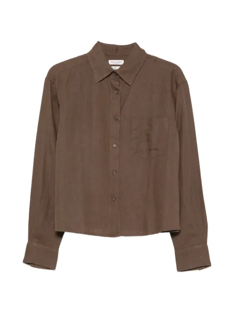 Marc O'Polo chest-pocket linen shirt Brown 5000013072