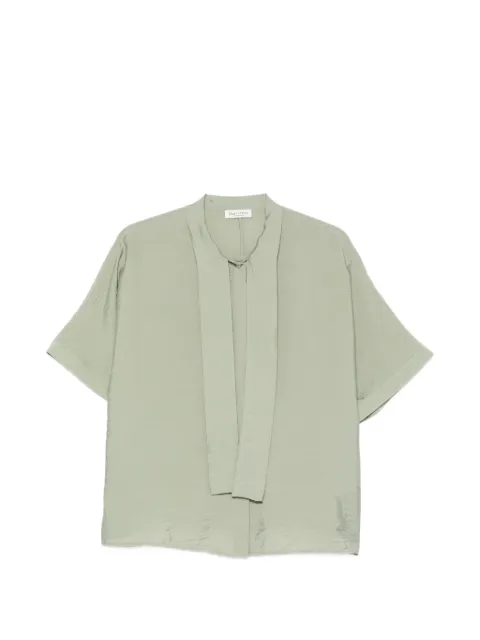 Marc O'Polo scarf-detail short-sleeve blouse Green 5000013038