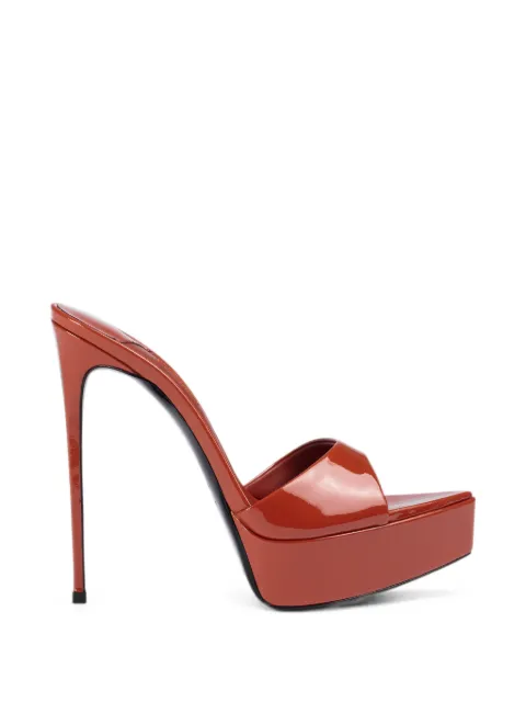 Le Silla Uma patent-finish sandals Red 2888F100RCPPGSM