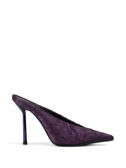 Le Silla Clivage ruched silk-satin mules Purple 4204F090BXPPSFM