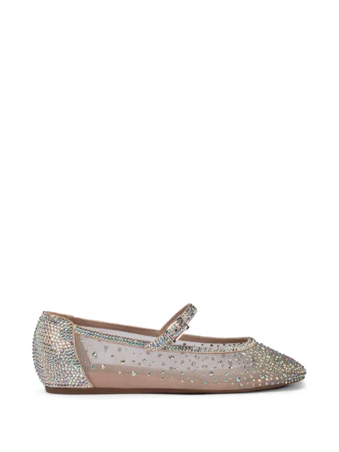 Le Silla Nicole crystal-embellished ballet flats Neutrals 0187E020MTPPGSM