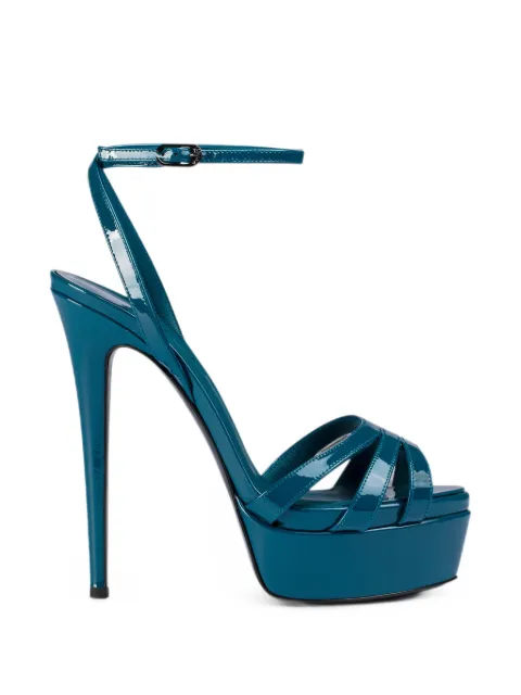 Le Silla Lola patent leather sandals Blue 5715Q100R1PPGSM
