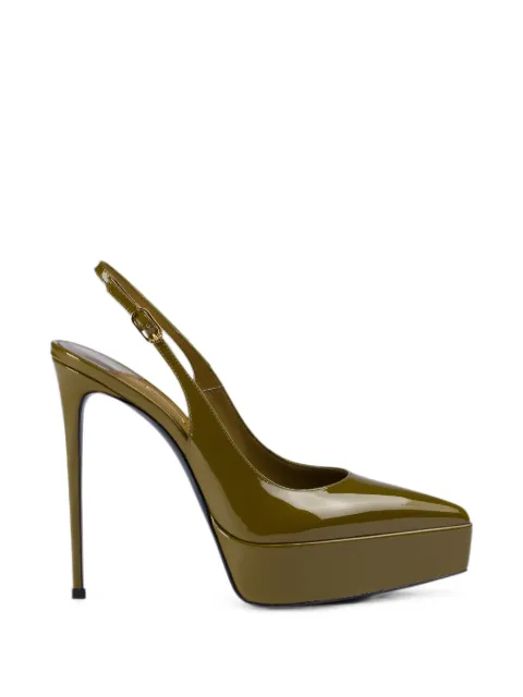 Le Silla Uma patent-leather platform pumps Green 2862F090R1PPGSM