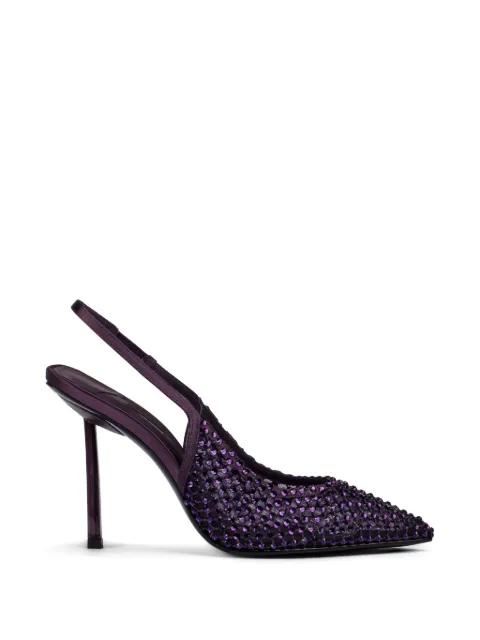 Le Silla Gilda crystal-embellished slingback pumps Purple 2299U090P1PPSAS
