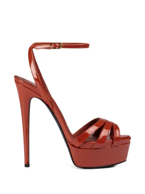 Le Silla Lola patent-calf-leather sandals Red 5715Q100R1PPGSM