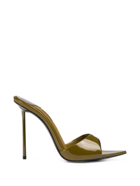 Le Silla Bella leather sandals Green 6622C100BXPPGSM