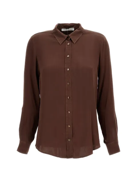 Q-WINS long-sleeve button-down shirt Brown E075AS2503