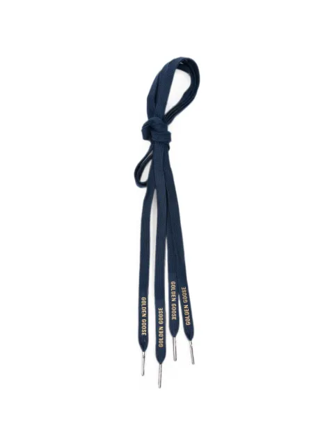 Golden Goose logo-print laces Blue GUF00234F008447