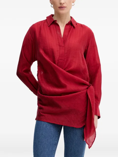Hoss Intropia Cosette wrap-style long-sleeve top Red 6283167