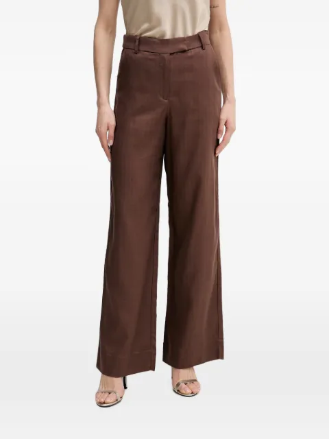 Hoss Intropia Pepa herringbone-pattern palazzo trousers Brown 6543043