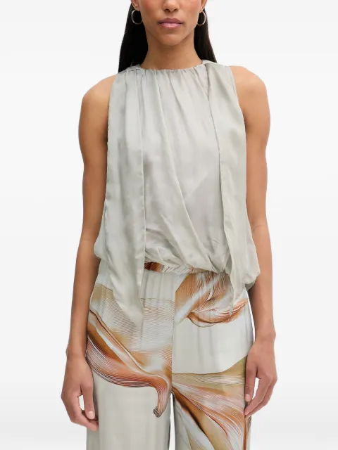Isabelle Blanche draped sleeveless top Neutrals IS26SSC166