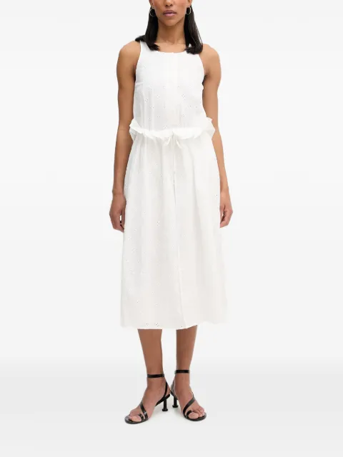 Isabelle Blanche broderie-anglaise ruffled midi dress White IS26SSA121