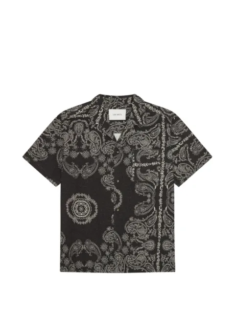 Les Deux paisley-print short-sleeve shirt Black 1001948