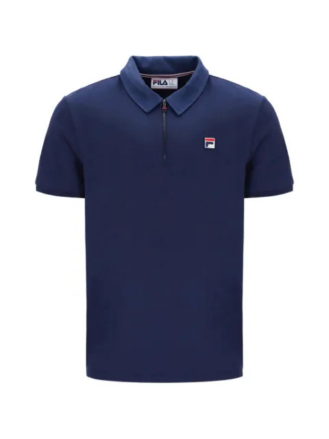 Fila Ettore logo-patch zip-fastening polo shirt Blue SS26MH031