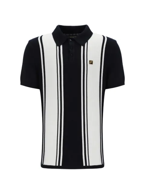 Fila Buddy Bowling vertical-stripe polo shirt Black SS26MG004