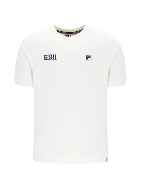 Fila Silvio logo-patch embroidered-slogan t-shirt Neutrals SS26MH020130