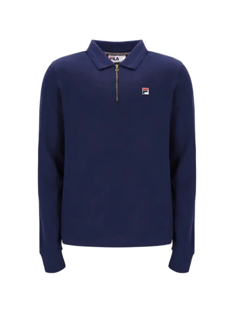Fila Emilian zip-fastening long-sleeve polo shirt Blue SS26MH036