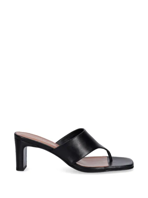 JONAK PARIS thong-strap square-toe sandals Black 3800287