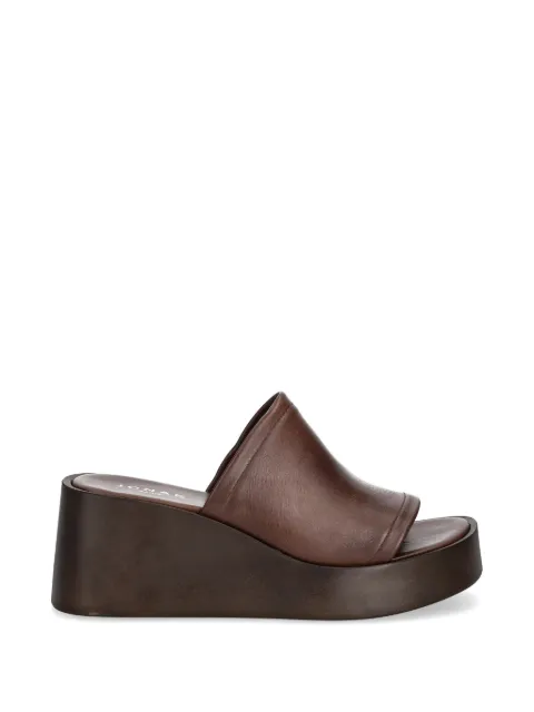 JONAK PARIS Eugene wedge-heel leather sandals Brown 3600041