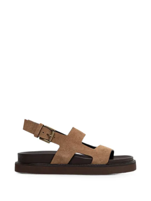 JONAK PARIS Lagune buckle-fastening suede sandals Neutrals 3800043