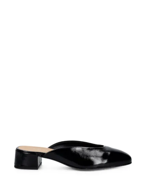 JONAK PARIS Nine patent-finish leather mules Black 3800009