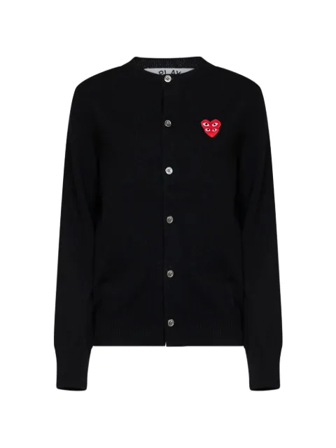 Comme Des Garçons Play heart-appliqué cardigan Black AXN075D1