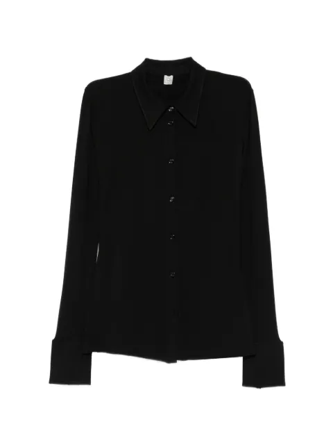 TOTEME long-sleeve button-up shirt Black 263WRT0752FB0676001