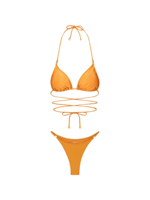DAZE DAYZ Tangelo wrap-around triangle bikini Orange D4D030