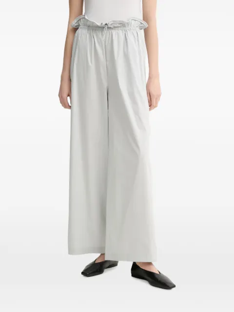 Isabelle Blanche drawstring ruffled-waist trousers Grey IS26SSP131
